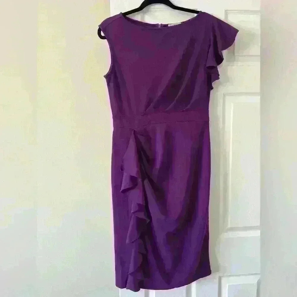 AISIZE Women's Pinup Vintage Ruffle Sleeves Cocktail Party Pencil Dress